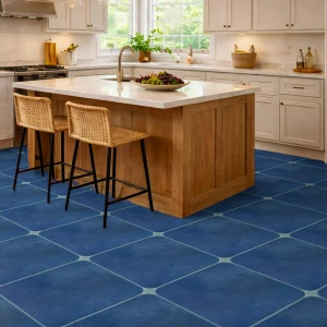 undefined-Porcelain Blue Octogonal Floor and Wall Tile Code35972 (600x600mm, Matt)