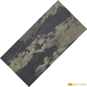 undefined-Imported Black Vitrified Floor and Wall Tile Code31180 (600x1200mm, Matt)