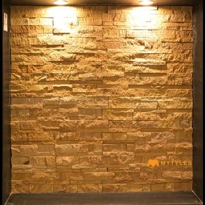 undefined-Natural Stone Wall Cladding Code16434 (145x600mm, Stone) - Teak Rock
