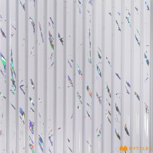 undefined-White Louver Wall Panels Code34782 (6Inchx8Feet, Matt)