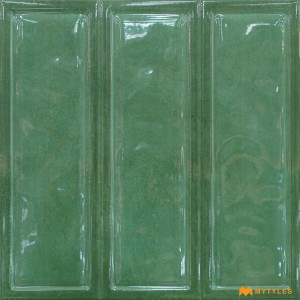 undefined-Ceramic Green Subway Wall Tile Code32227 (300x300mm, Glossy)
