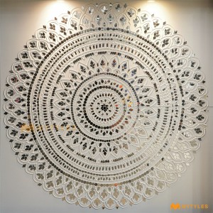 undefined-Mirror Art Poster Wall Tile Code35568 (4x4 Feet, Mirror,2 Pcs)