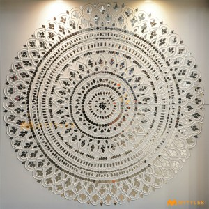 undefined-Mirror Art Poster Wall Tile Code35568 (4x4 Feet, Mirror,2 Pcs)