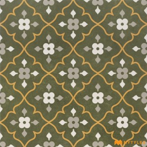 undefined-Ceramic Green Carpet Centre Floor and Wall Tile Code36086C (300x300mm, Matt)