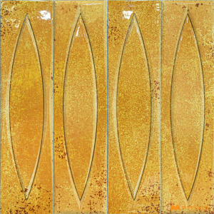 undefined-Ceramic Orange Textured Subway Wall Tile Code27289 (300x300mm, Glossy)