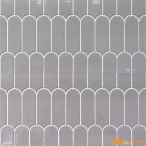 undefined-Ceramic Gray Geometric Wall Tile Code35951 (300x600mm, Glossy)