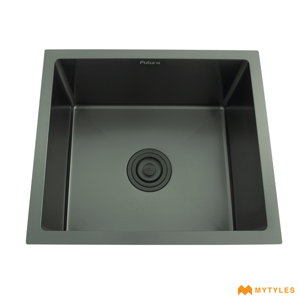 Steel Sink-Futura Kitchen Sink - Hand Carved Color Series FS 1816 HM Code25560(18x16")Black