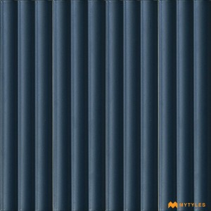 undefined-Blue Fluted Wall Tile Code28859 (75x300mm, Matt)