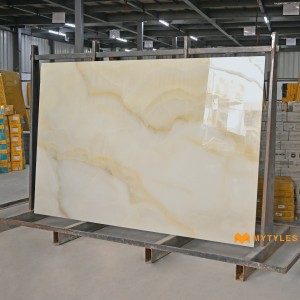 undefined-Vitrified Cream Slab Floor and Wall Tile Code22726 (1200x1800mm, Glossy)