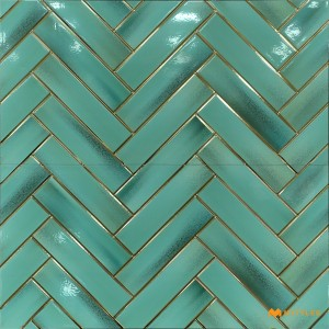 undefined-Ceramic Green Highlighter Wall Tile Code31501 (300x600mm, Metallic)