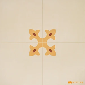 undefined-Beige Athangudi Floor and Wall Tile Code37975 (600x600mm, Satin)