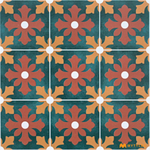undefined-Ceramic Red Moroccam Floor and Wall Tile Code28063 (300x300mm, Matt)