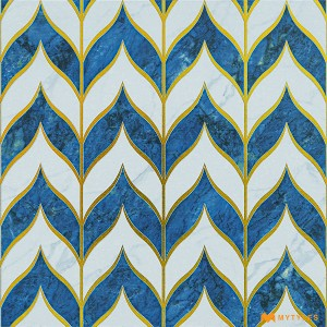 undefined-Imported Blue Highlighter Floor and Wall Tile Code28849 (600x600mm, Metallic)