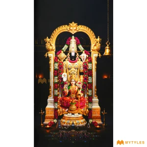 undefined-Lord Lakshmi Venkateshwara Wall Poster Tile Code38236 (600x1200mm, Matt)
