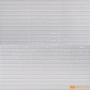 undefined-Ceramic White Kitkat Wall Tile Code35861 (300x600mm, Glossy)
