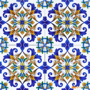 undefined-Decorative Blue Tile Code30349 (150x150mm, Glossy, 4Pc in Box)