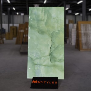 undefined-Vitrified Green Floor and Wall Tile Code30861 (600x1200mm, Glossy)