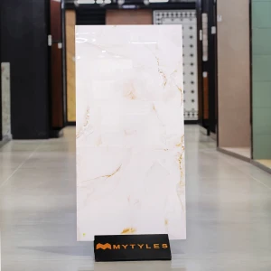 undefined-Vitrified White Floor and Wall Tile Code37491 (600x1200mm, Glossy)