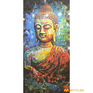 undefined-Buddha Hood Poster Wall Tile Code34251 (600x1200mm, Glossy, 4Pcs)