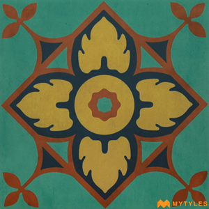 undefined-Ceramic Moroccan Tile Code3851 (300x300mm, Matt)