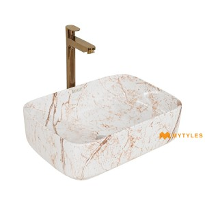 undefined-Ceramic White Table Top Wash Basin Code31886 (325x450x140mm, Glossy)