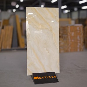 undefined-Vitrified Cream Floor and Wall Tile Code31727 (600x1200mm, Glossy)