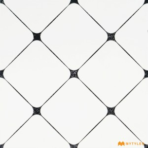 undefined-Ceramic White and Black Moroccan Floor and Wall Code29288 (300x300mm, Matt)