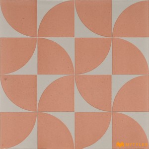 undefined-Vitrified Pink Moroccan Floor and Wall Tile Code31835 (300x300mm, Matt)