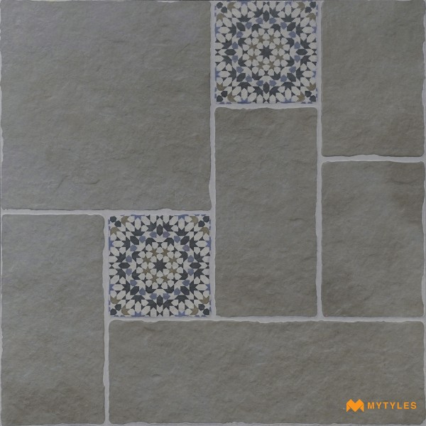 Rustic Matt Floor Tile-Vitrified Gray Floor and Wall Tile Code32288 (600x600mm, Matt)