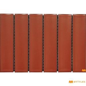 undefined-Imported Red Mosaic Wall Tile Code31528 (198x291mm, Matt)