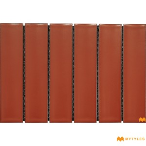 undefined-Imported Red Mosaic Wall Tile Code31528 (198x291mm, Matt)