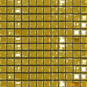 undefined-Imported Gold Mosaic Wall Tile Code32716 (300x300mm, Metallic)