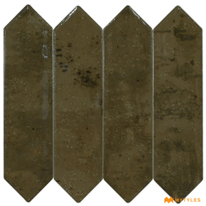 undefined-Brown Picket Subway Wall Tile Code24986 (75x300mm, Glossy)