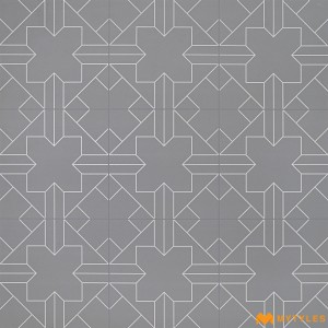 undefined-Vitrified Gray Moroccan Floor and Wall Tile Code28630 (600x600mm, Carving Matt)