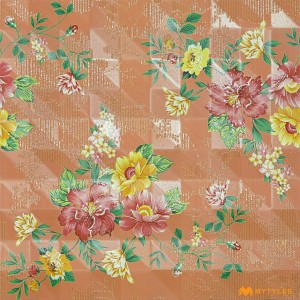 undefined-Ceramic Orange Tropical Wall Tile Code31482 (300x300mm, Carving Matt)