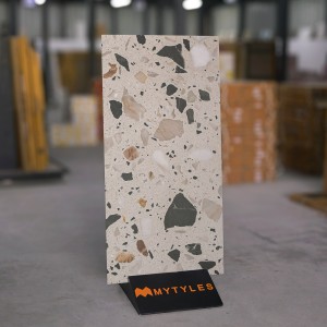undefined-Imported Cream Terrazzo Floor and Wall Tile Code33021 (600x1200mm, Matt)