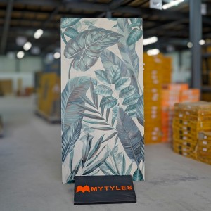 undefined-Vitrified Blue Tropical Floor and Wall Tile Code27869 (600x1200mm, Matt)