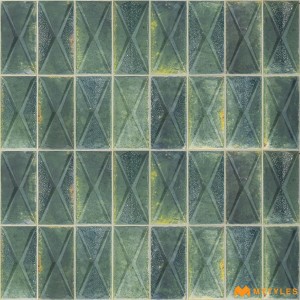 undefined-Ceramic Green Textured Wall Tile Code35614 (300x600mm, Sugar)