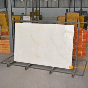 undefined-Vitrified Cream Slab Floor and Wall Tile Code28758 (1200x1800mm, Glossy)