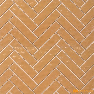 undefined-Ceramic Orange Geometric Wall Tile Code35851 (300x600mm, Glossy)