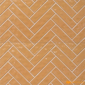 undefined-Ceramic Orange Geometric Wall Tile Code35851 (300x600mm, Glossy)