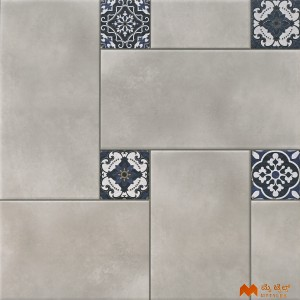 undefined-Vitrified Gray Digital Parking Floor and Wall Tile Code36606 (400x400mm, Matt)