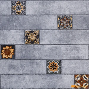 undefined-Gray Wooden Floor and Wall Tile Code37961 (600x600mm, Matt)