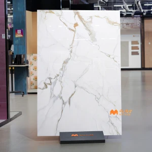 undefined-Vitrified White Slab Floor and Wall Tile Code37334 (1200x1800x15mm, Glossy)