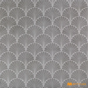 undefined-Gray Scallop Carving Matt Moroccan Tile Code38824 600x600mm 4Pc