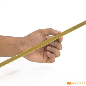 undefined-Stainless Gold T Patti Code28486 (12x1200mm, Metal)