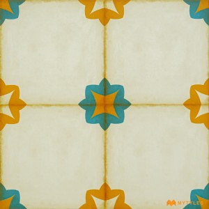 undefined-Ceramic Cream Moroccan Floor and Wall Code29301 (300x300mm, Matt)