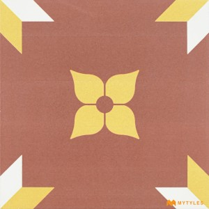 undefined-Ceramic Pink Moroccan Floor and Wall Tile Code27423 (300x300mm, Matt)