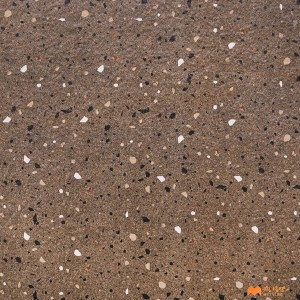 undefined-Vitrified Brown Terrazzo Floor and Wall Tile Code36610 (400x400mm, Matt)