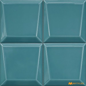undefined-Imported Blue 3D Wall Tile Code28321 (100x100mm, Glossy)